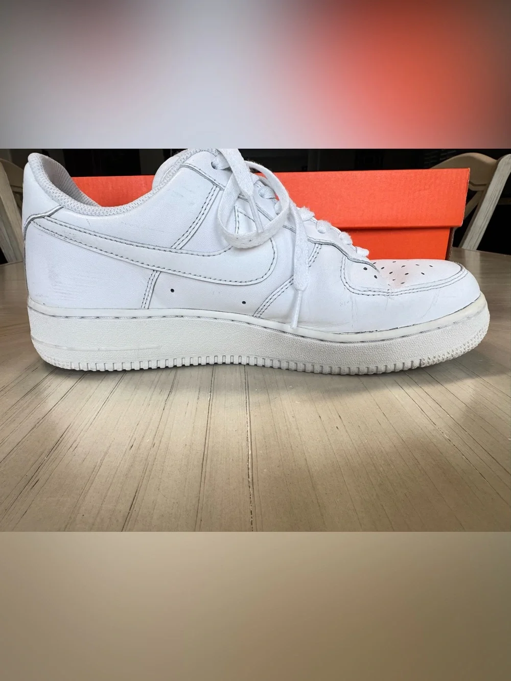 Nike Air Force 1 ’07 Triple White Men’s Size 9 Authentic